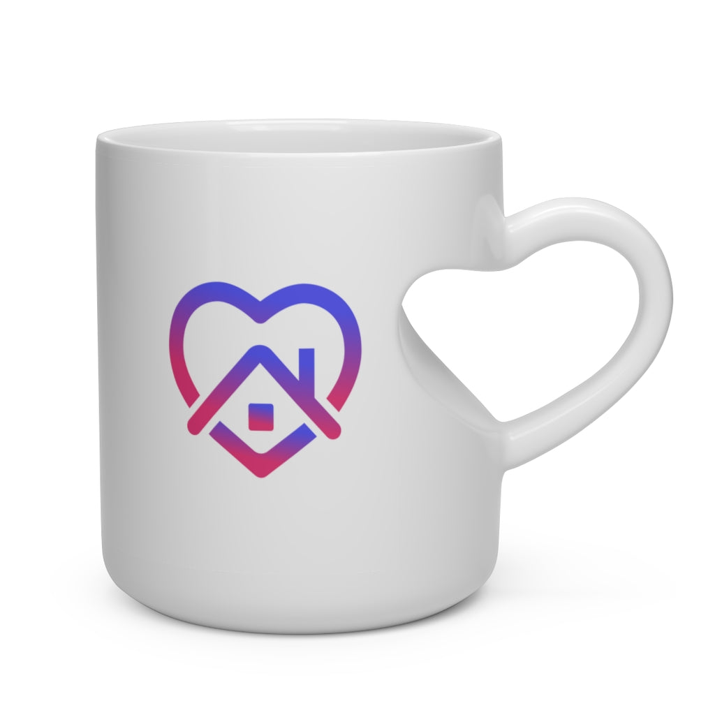 Stay Home Stay Safe Heart Shape Mug