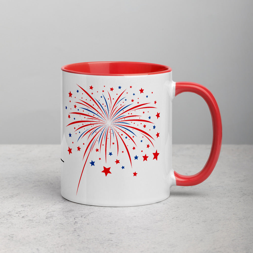 Fourth of July Mug with Color Inside