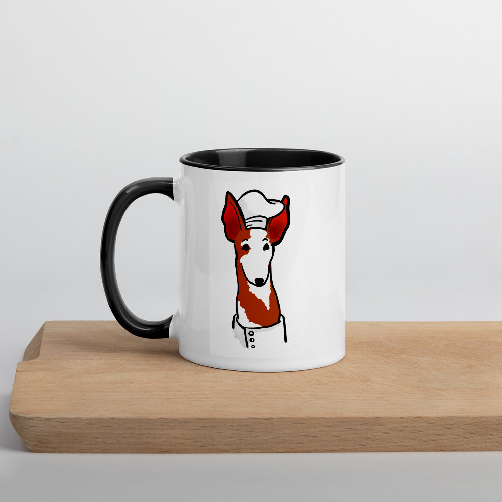 Chef Ibizan Hound Mug with Color Inside