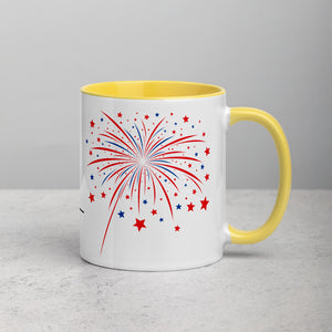Fourth of July Mug with Color Inside