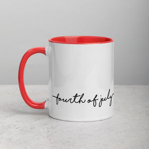 Fourth of July Mug with Color Inside