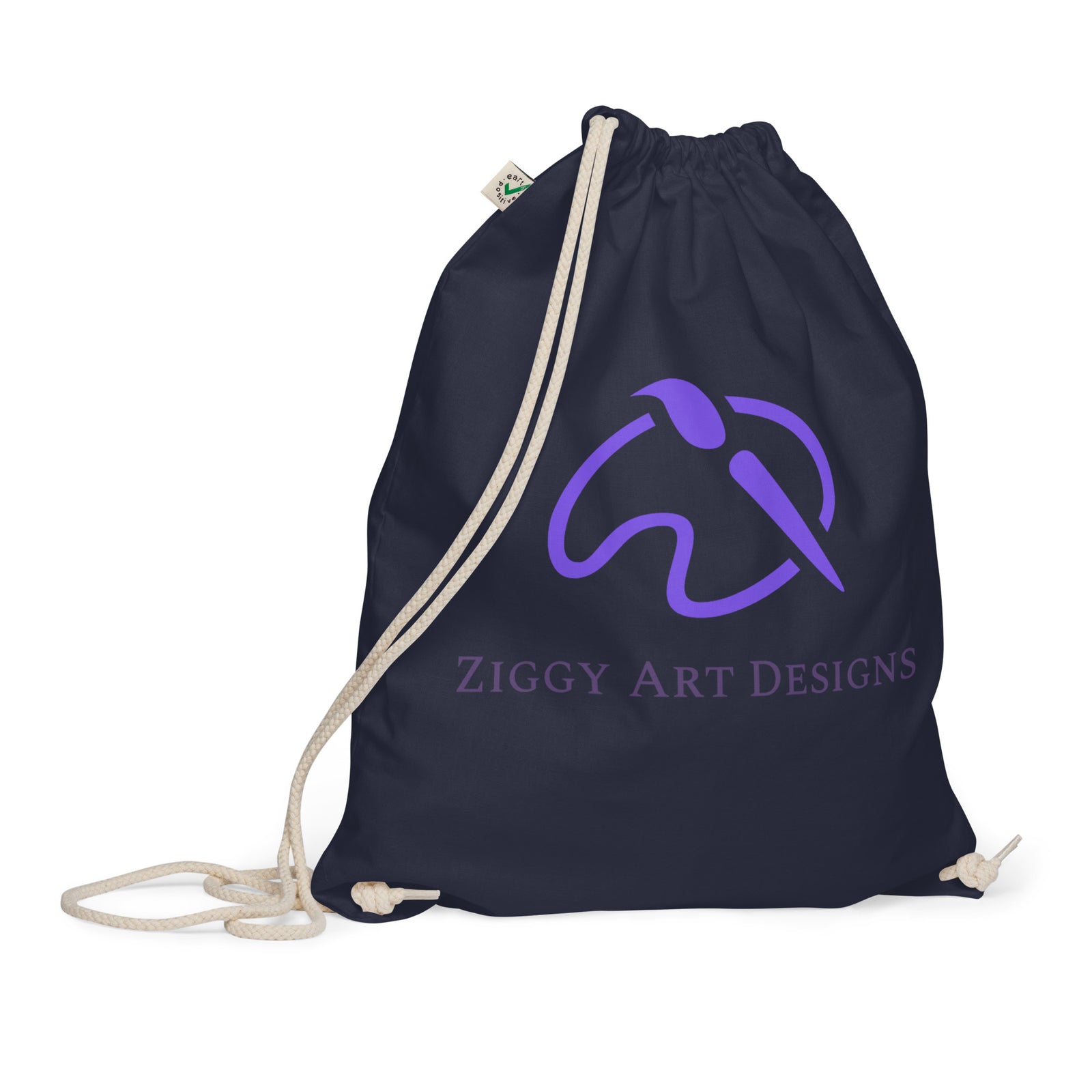 Ziggy Art Designs Organic cotton drawstring bag