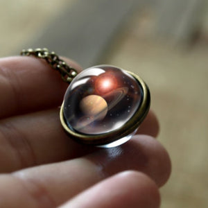 Nebula Galaxy Double Sided Pendant Necklace