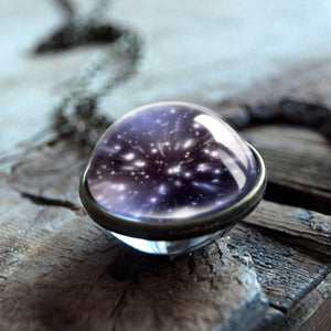 Nebula Galaxy Double Sided Pendant Necklace