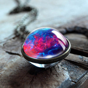 Nebula Galaxy Double Sided Pendant Necklace