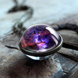 Nebula Galaxy Double Sided Pendant Necklace