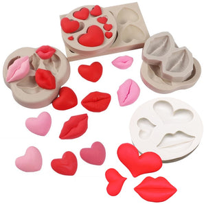 Lip Heart LOVE Shapes Silicone Mold