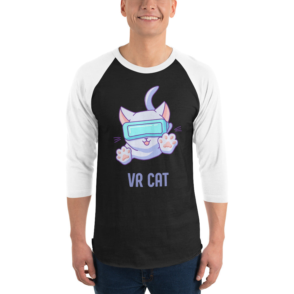 VR Cat 3/4 sleeve raglan shirt