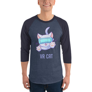 VR Cat 3/4 sleeve raglan shirt