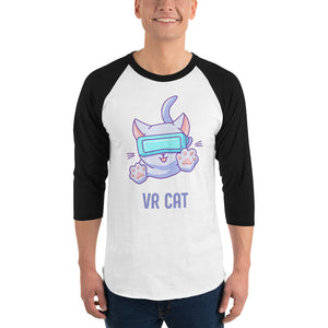 VR Cat 3/4 sleeve raglan shirt